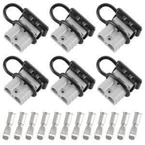 6 Pcs 6-8 Gauge 50 Amp Battery Quick Connect/Disconnect with Dustproof Cover NEW